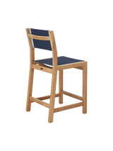Pearl Teak Blue Outdoor Counter Height Dining Chair - Ornate Home