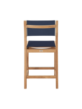 Pearl Teak Blue Outdoor Counter Height Dining Chair - Ornate Home