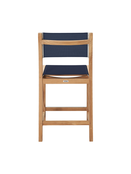 Pearl Teak Blue Outdoor Counter Height Dining Chair - Ornate Home