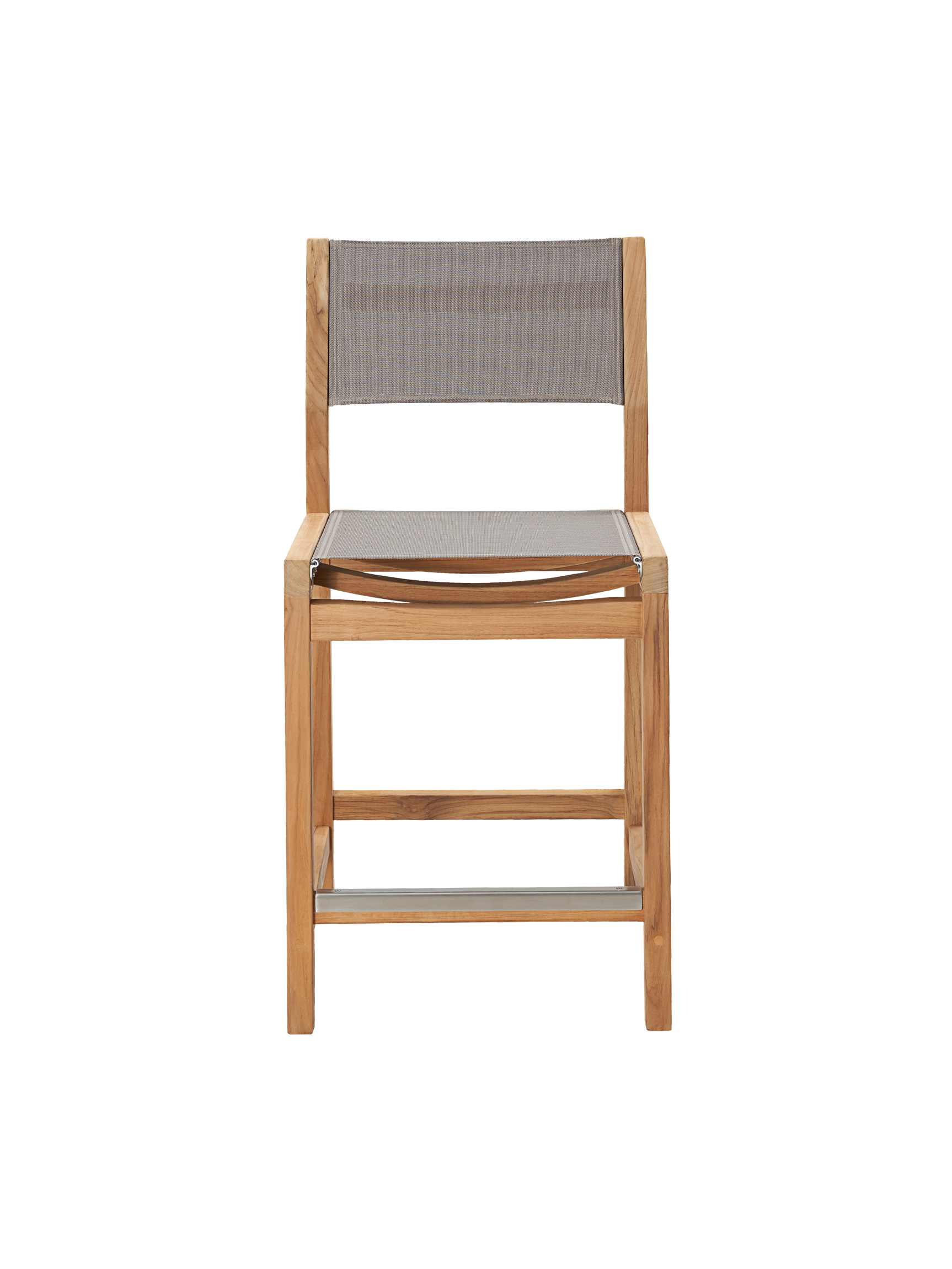 Pearl Teak Taupe Outdoor Counter Height Dining Chair - Ornate Home