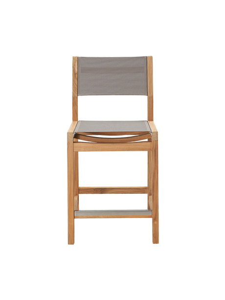 Pearl Teak Taupe Outdoor Counter Height Dining Chair - Ornate Home