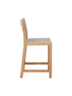 Pearl Teak Taupe Outdoor Counter Height Dining Chair - Ornate Home