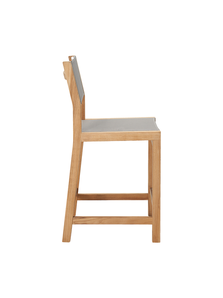 Pearl Teak Taupe Outdoor Counter Height Dining Chair - Ornate Home