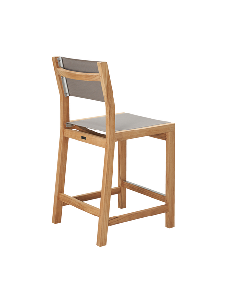 Pearl Teak Taupe Outdoor Counter Height Dining Chair - Ornate Home