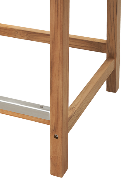 Pearl Teak Taupe Outdoor Counter Height Dining Chair - Ornate Home