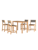 Pearl Teak Taupe Outdoor Counter Height Dining Chair - Ornate Home