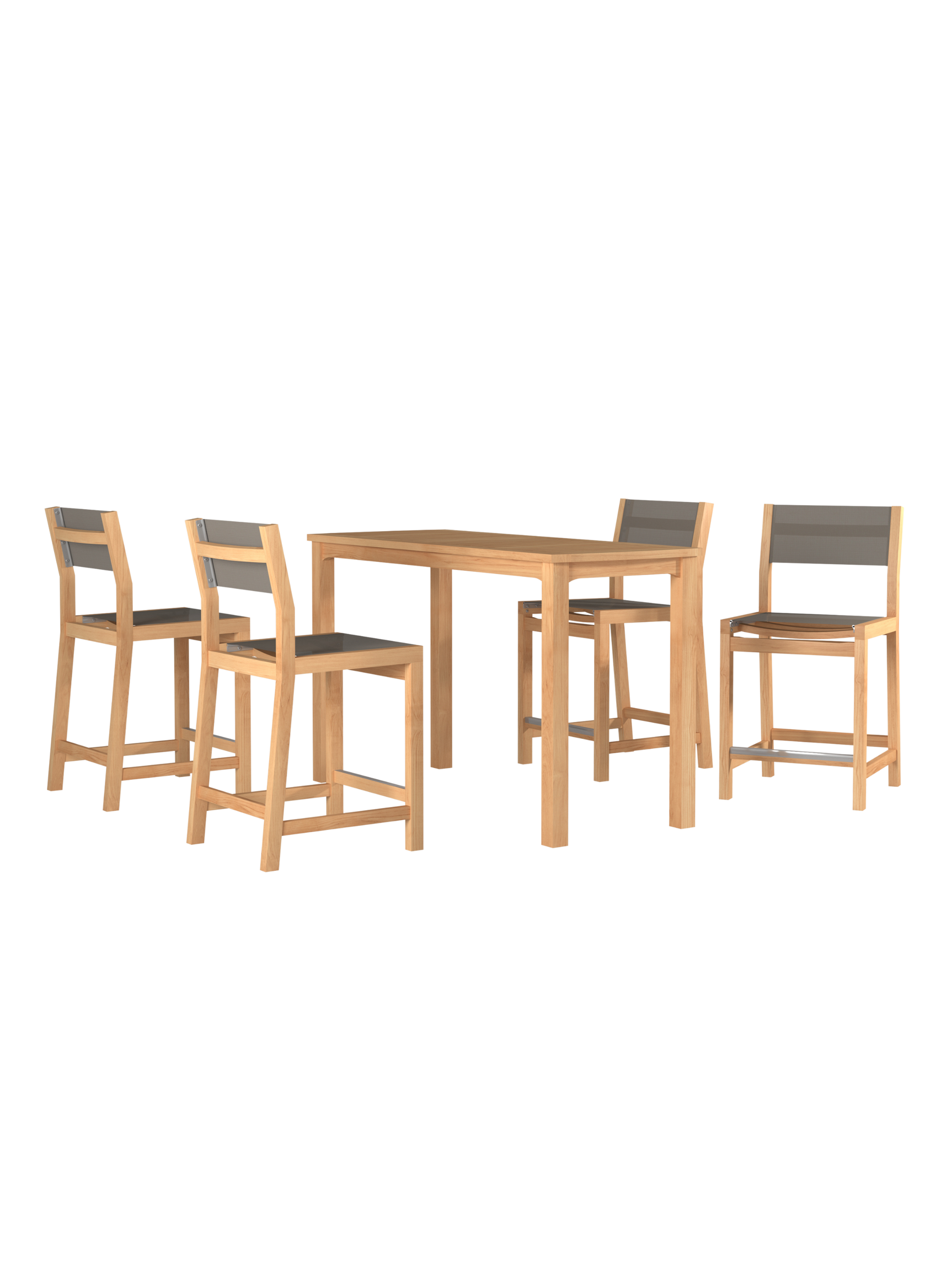 Pearl Teak Taupe Outdoor Counter Height Dining Chair - Ornate Home