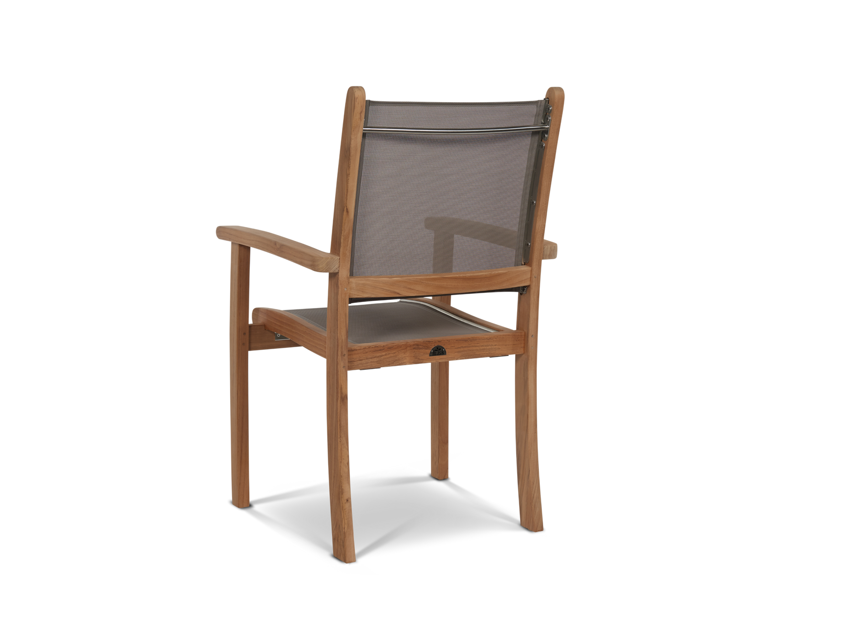 Pearl Teak Taupe Outdoor Dining Stacking Armchair (Set of 4) - Ornate Home