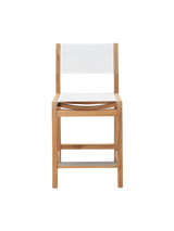 Pearl Teak White Outdoor Counter Height Dining Chair - Ornate Home