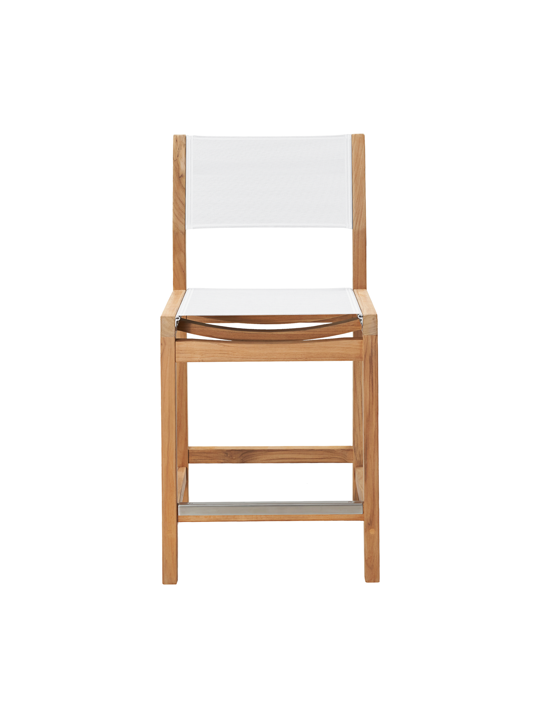 Pearl Teak White Outdoor Counter Height Dining Chair - Ornate Home