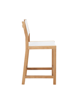 Pearl Teak White Outdoor Counter Height Dining Chair - Ornate Home