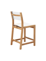 Pearl Teak White Outdoor Counter Height Dining Chair - Ornate Home