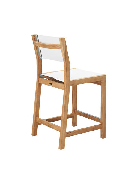Pearl Teak White Outdoor Counter Height Dining Chair - Ornate Home