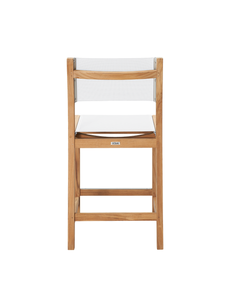 Pearl Teak White Outdoor Counter Height Dining Chair - Ornate Home