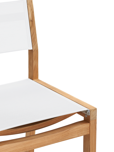 Pearl Teak White Outdoor Counter Height Dining Chair - Ornate Home