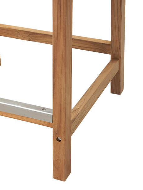 Pearl Teak White Outdoor Counter Height Dining Chair - Ornate Home