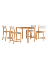 Pearl Teak White Outdoor Counter Height Dining Chair - Ornate Home