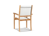 Pearl Teak White Outdoor Dining Stacking Armchair (Set of 4) - Ornate Home