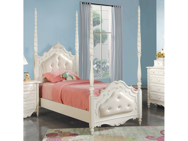 Pearl White Twin Bed - Ornate Home