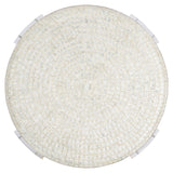 Pearle Capiz/Polished Stainless Steel Cocktail Table - Ornate Home