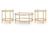 Pearlox Gold Occasional Table Set (Set of 3) (Online Special Price) - Ornate Home