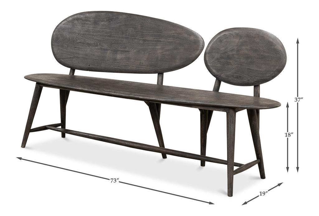 Pebble Grey Bench - Ornate Home