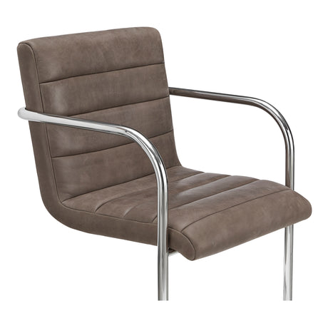 Pedro Dark Brown Leather Dining Chair (Set of 2) - Ornate Home