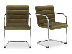 Pedro Green Mohair Dining Chair (Set of 2) - Ornate Home