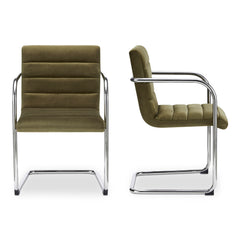 Pedro Green Mohair Dining Chair (Set of 2) - Ornate Home