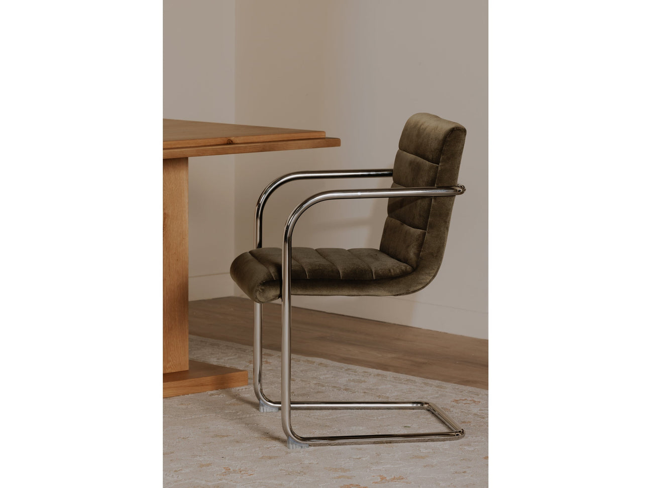 Pedro Green Mohair Dining Chair (Set of 2) - Ornate Home