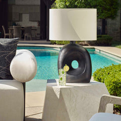 Peephole Bronze Outdoor Table Lamp - Ornate Home