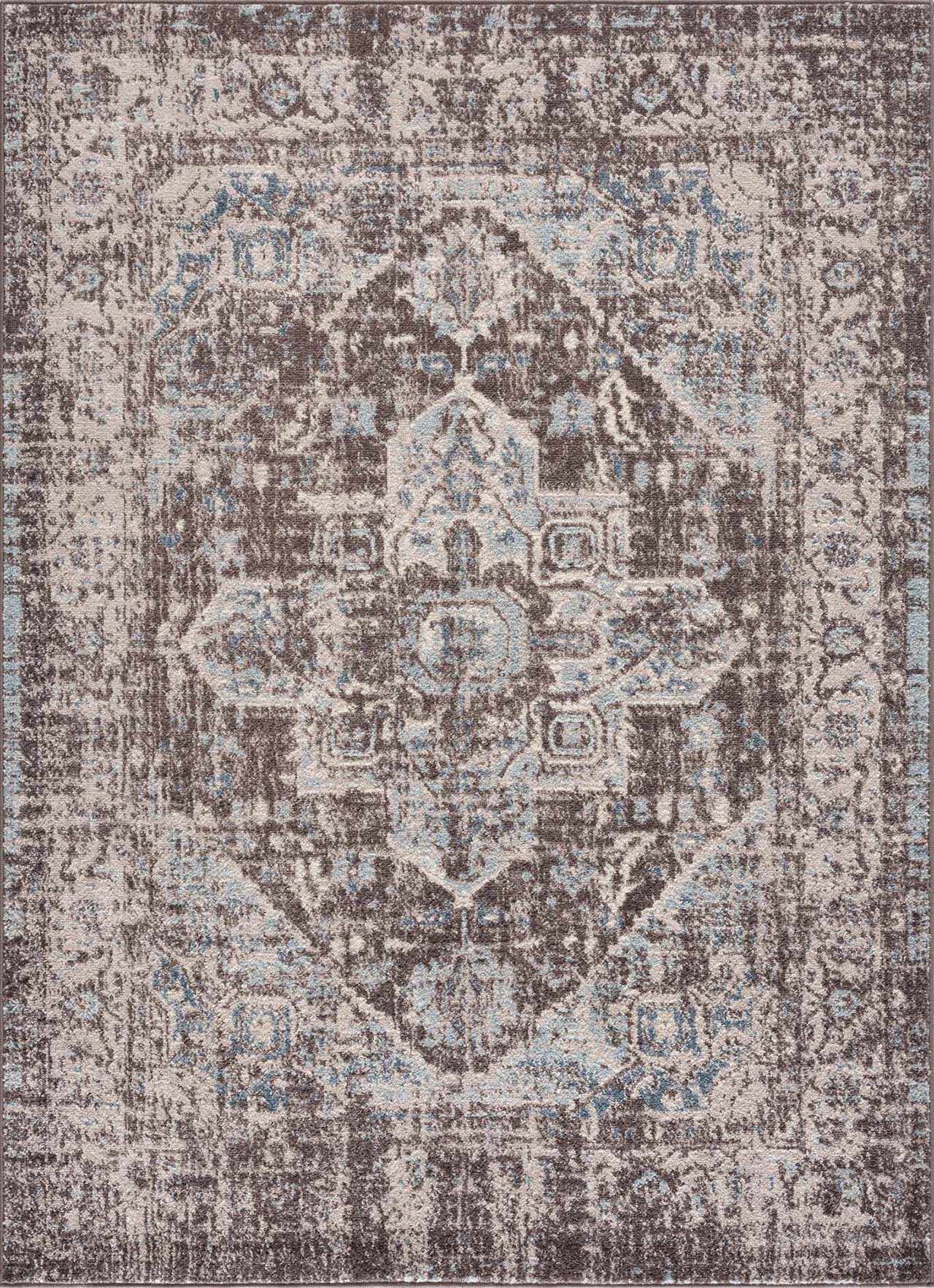 Peeta Dark Brown Medallion Area Rug - Clearance - Ornate Home