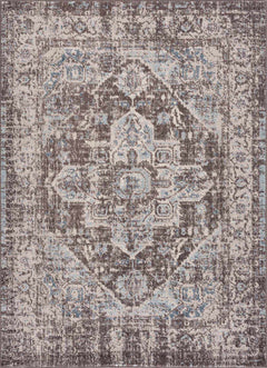 Peeta Dark Brown Medallion Area Rug - Clearance - Ornate Home