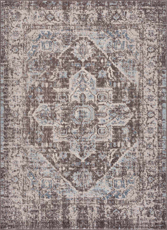 Peeta Dark Brown Medallion Area Rug - Clearance - Ornate Home