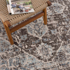 Peeta Dark Brown Medallion Area Rug - Clearance - Ornate Home