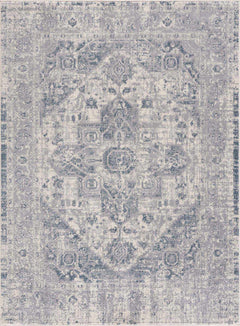 Peeta Gray Blue Medallion Area Rug - Clearance - Ornate Home