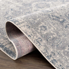 Peeta Gray Blue Medallion Area Rug - Clearance - Ornate Home