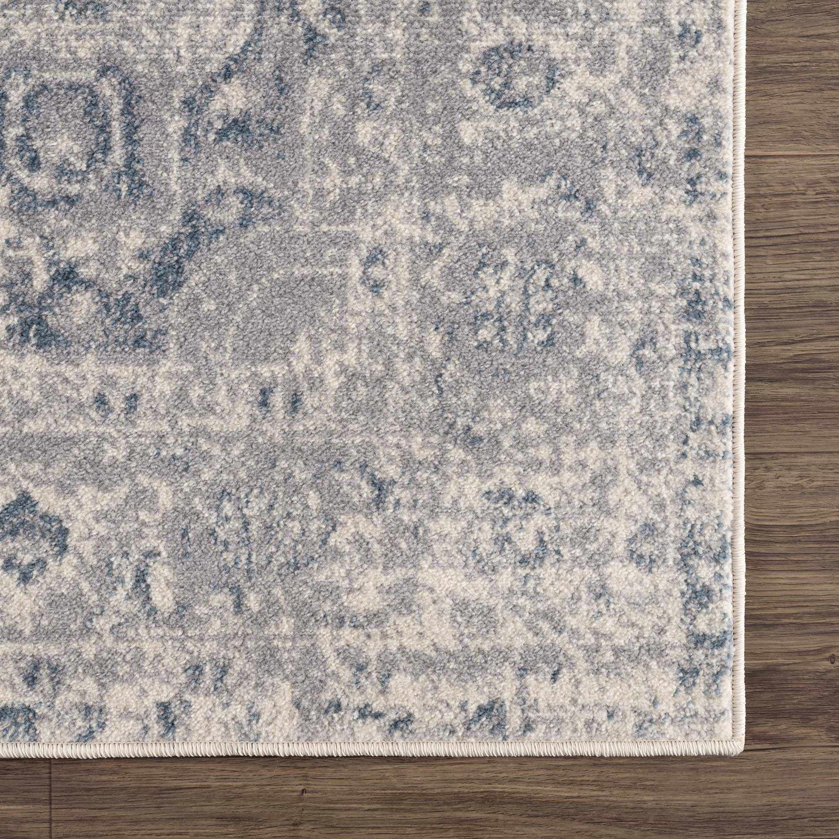 Peeta Gray Blue Medallion Area Rug - Clearance - Ornate Home