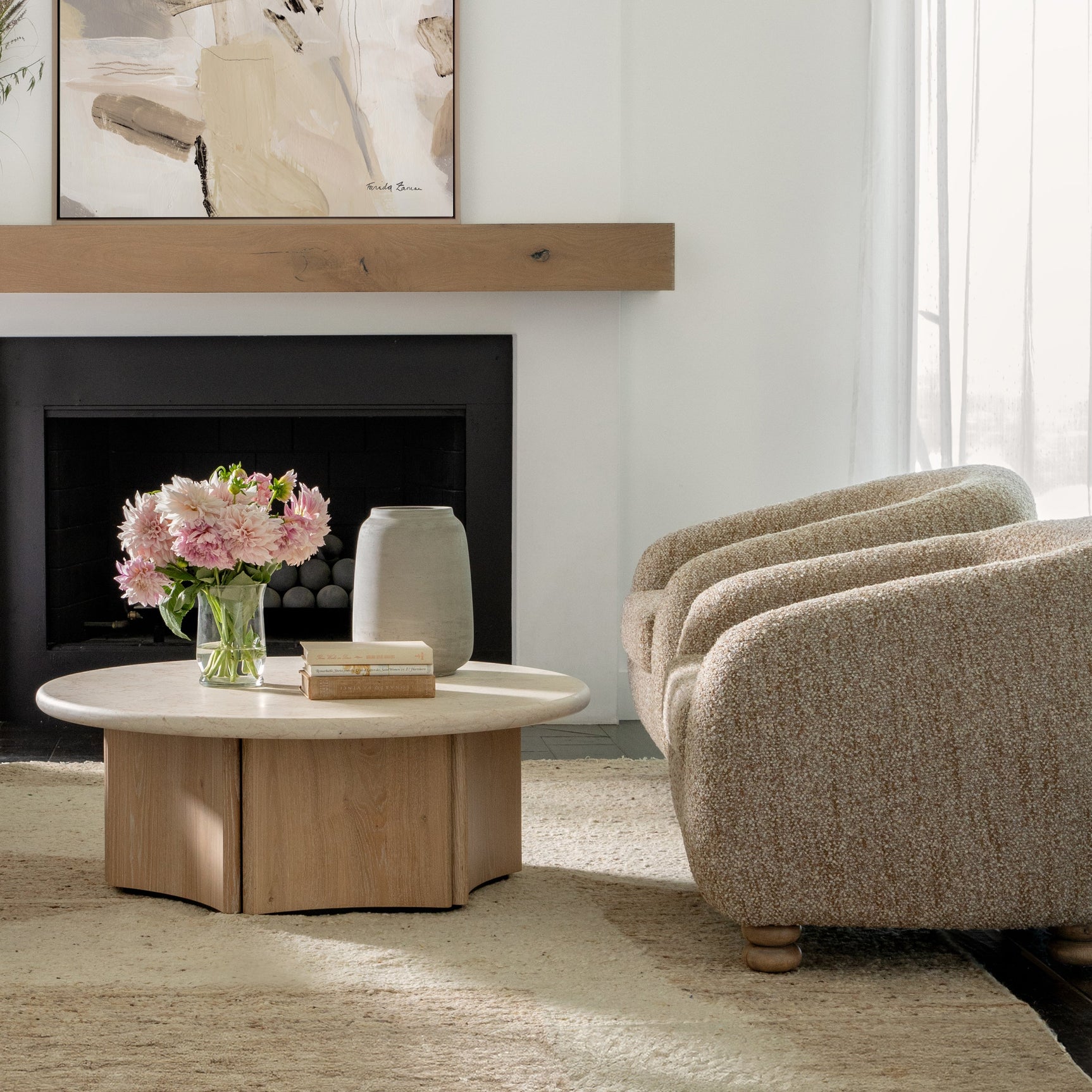 Peggy Latte/Natural Occasional Chair - Ornate Home