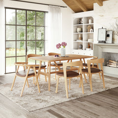 Peker Brown & Natural Dining Chair (Set of 2) - Ornate Home