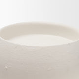 Pelar Matte White Large Metal Stacked Pillar Candle Holder - Ornate Home