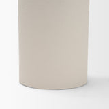 Pelar Matte White Large Metal Stacked Pillar Candle Holder - Ornate Home