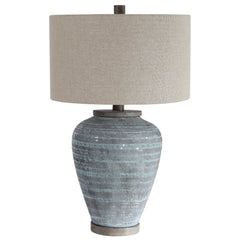 Pelia Light Aqua Table Lamp - Ornate Home