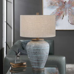 Pelia Light Aqua Table Lamp - Ornate Home
