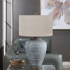 Pelia Light Aqua Table Lamp - Ornate Home