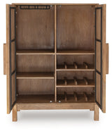 Pellamour Natural Brown Bar Cabinet (Online Special Price) - Ornate Home