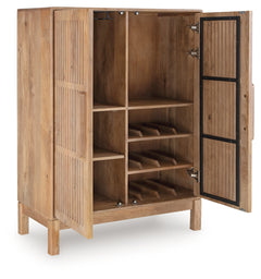 Pellamour Natural Brown Bar Cabinet - Ornate Home