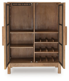 Pellamour Natural Brown Bar Cabinet - Ornate Home