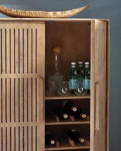 Pellamour Natural Brown Bar Cabinet - Ornate Home