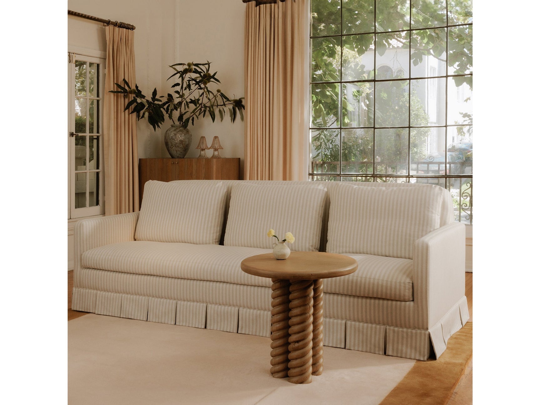 Pellicano Beige Stripe Sofa - Ornate Home